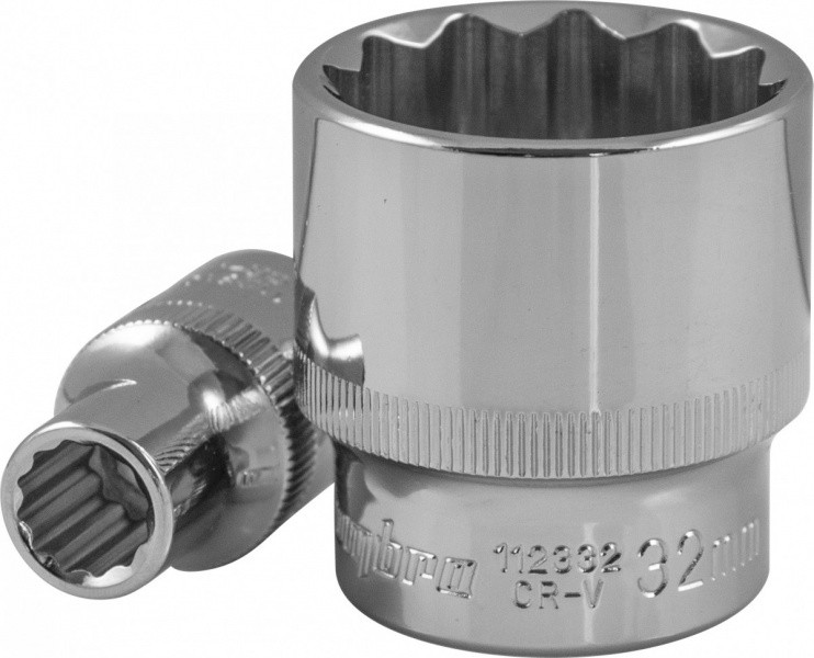Головка торцевая 12-гранная 1/2"DR 30 мм 112330 OMBRA
