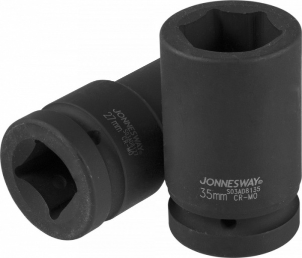 Головка торцевая ударная глубокая 1"DR 27 мм S03AD8127 Jonnesway